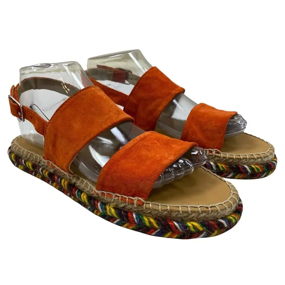 Steven Alan Women’s suede leather Espadrilles Flats Sandals size 8